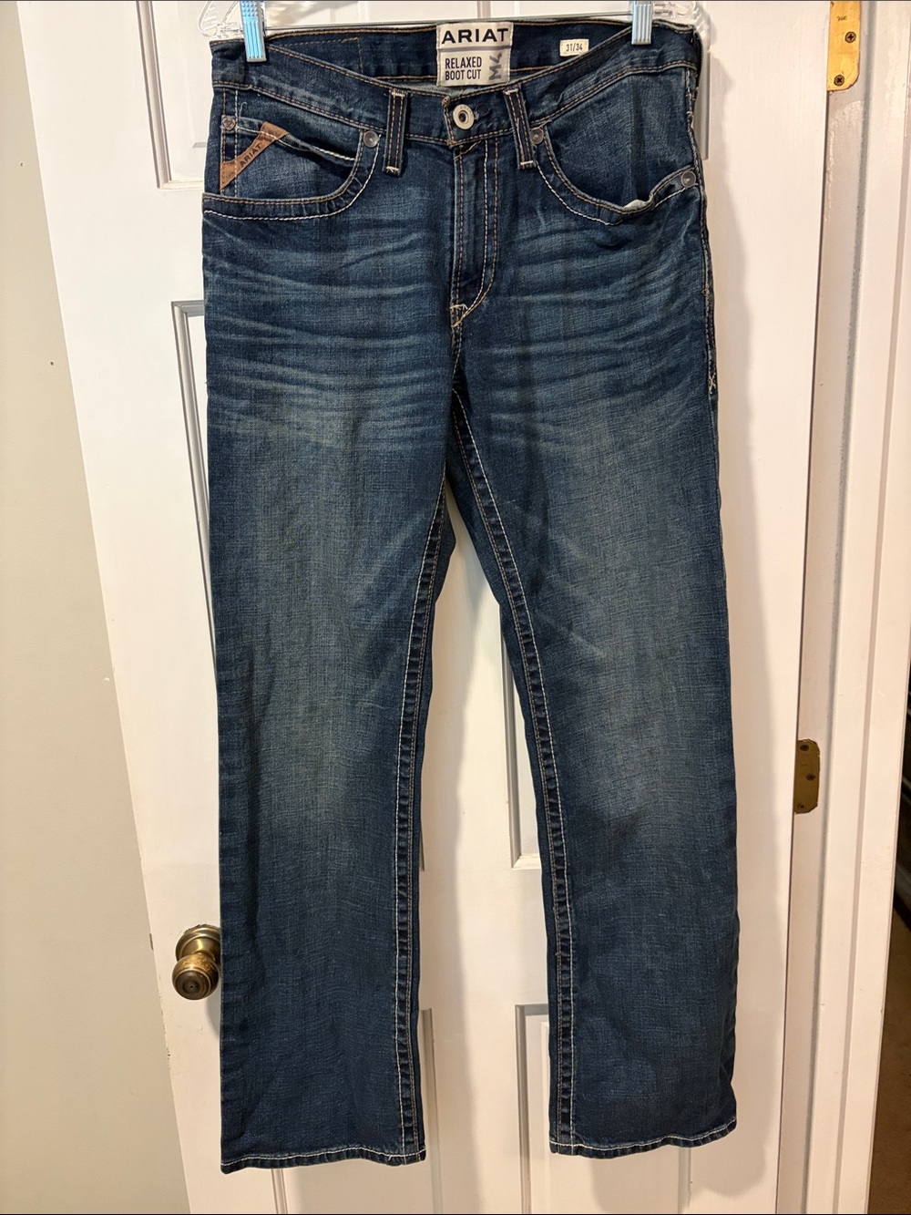 Ariat Men's Relaxed Bootcut Jeans in Dark Indigo Blue 31/34
